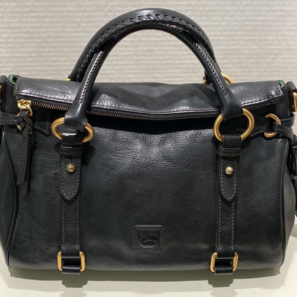 DOONEY & BOURKE Black Florentine Leather Satchel - Picture 1 of 13